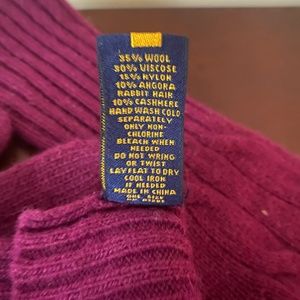 Ralph Lauren 2004 Rugby Line Wool & Cashmere blend Gloves